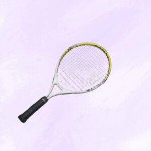 Oppum yonex pro 21 tennis racket in white and yellow. One size fits all.